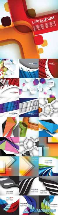 Abstract colorful collection vector background2