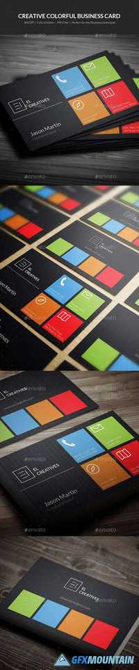GraphicRiver - Creative Colorful Business Card - 02 13198500