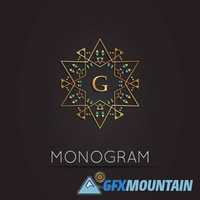 Monogram logo emblem elements design template2