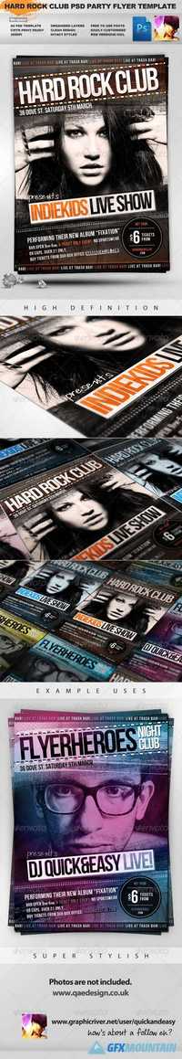 Indiekids - Hard Rock Indie Club PSD Party Flyer 1470791