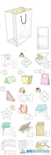 Package paper box line template4