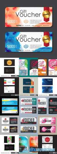 Voucher and business card template