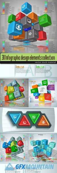 3D Infographic design elements Collection