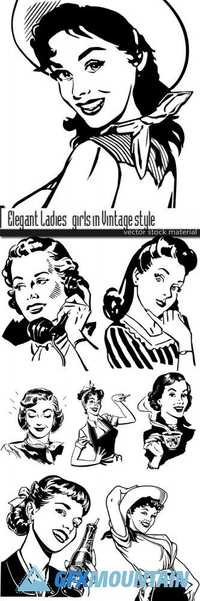 Elegant Ladies - girls in Vintage style