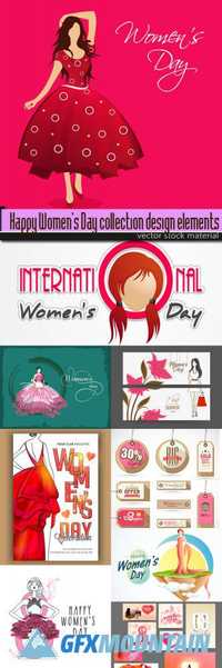 Happy Women's Day collection design elements