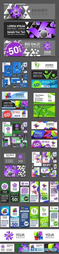 Corporate style banners and business cards