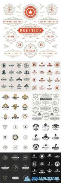 Vintage logos badges and labels