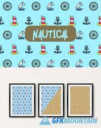 Nautical icon pattern -  551821
