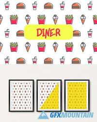 Diner icon pattern -  551776
