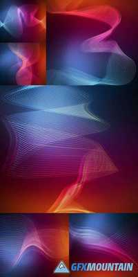 Neon Abstract Background Vector Concept of Transparent Wave