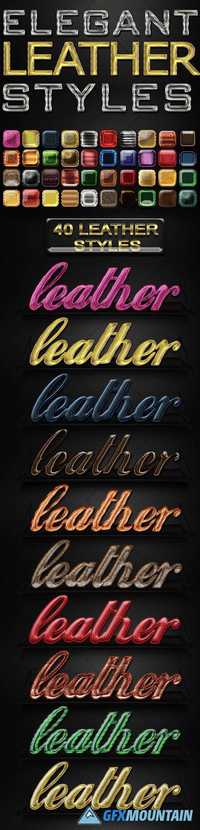 GraphicRiver - 40 Elegant Leather Photoshop Styles - 15117447