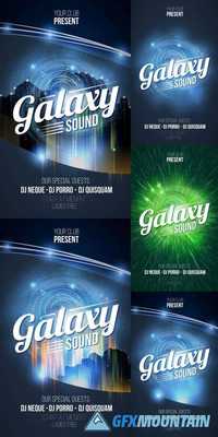 Party Poster Background - Galaxy Sound Flyer