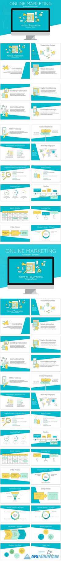 Online Marketing PowerPoint Template 586458