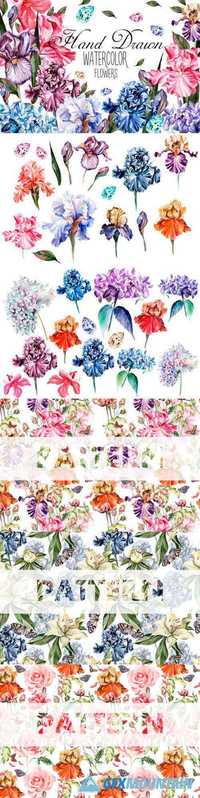 Beautiful watercolor flowers 597948