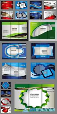 Professional Business Three Fold Flyer Template, Corporate Brochure or Cover Design