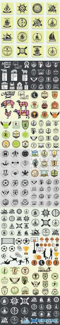 Labels badges and emblems design