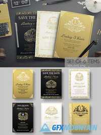 Set of gold luxury cards  593216