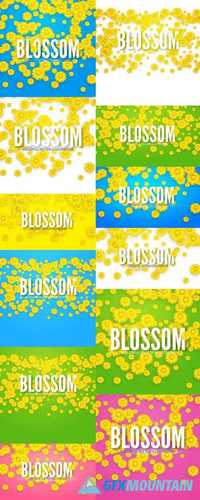 Abstract Flower Background - Falling Flowers
