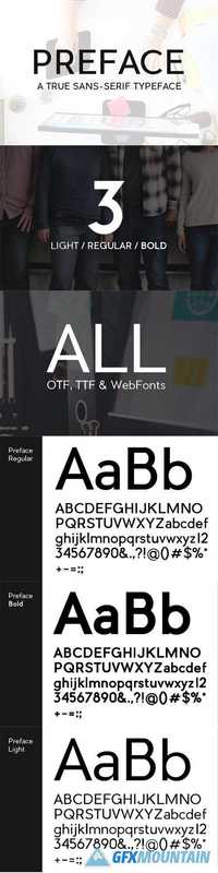 PREFACE Sans-Serif Typeface Complete