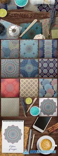 10 seamless patterns + Mandala 624280