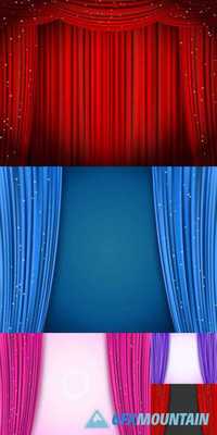Theater Curtains with Glitter Background