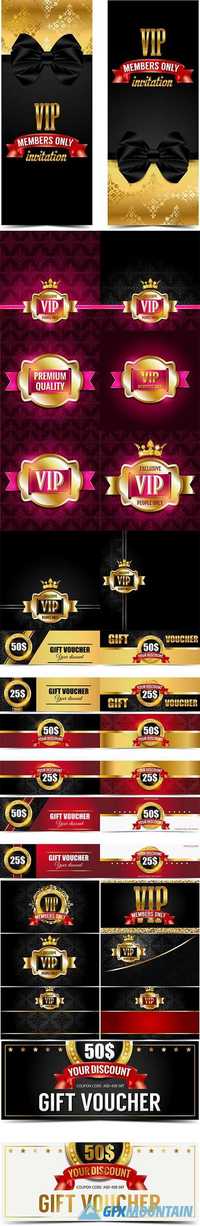 VIP card with ribbon vector