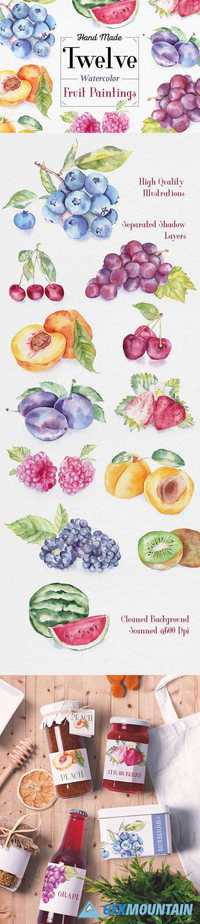 Fruit Watercolor Illustrations 334077