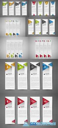Option Infographic Banners with Crystal Triangles