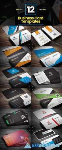 12 Modern Business Cards - Bundle v3 663643