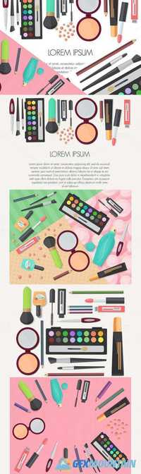 Colorful cosmetics concepts Pack set 676227