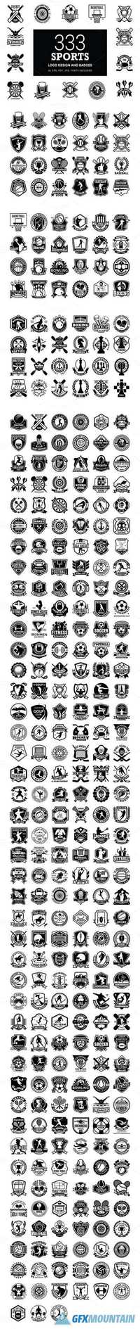 333 Sports Logo Designs and Badges 672400