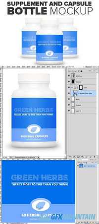 Supplement And Capsule Bottle Mockup 669482