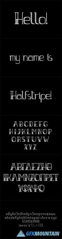 Halfstripe font