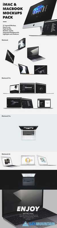  iMac & Macbook Mockups pack 685907