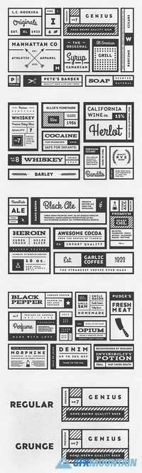 34 Vintage Labels