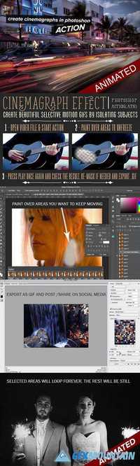Cinemagraph Photoshop Action 704006