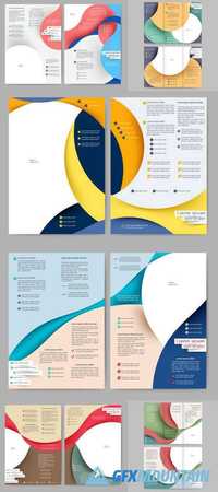 Abstract Brochure Template with Waves