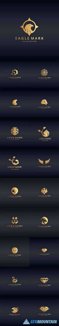 Golden logo template
