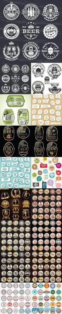 Labels badges and emblems design