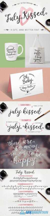 Cute, handwritten font - July Kissed