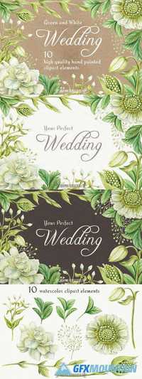 Wedding watercolor clipart elements 742864