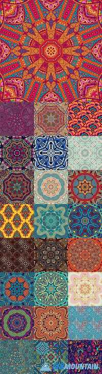 Ethnic seamless patterns backgrounds