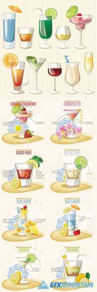 Summer alcoholic cocktail