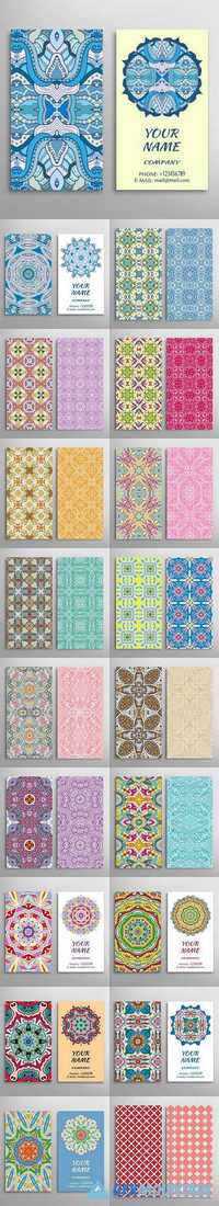 Vertical seamless patterns greeting cards