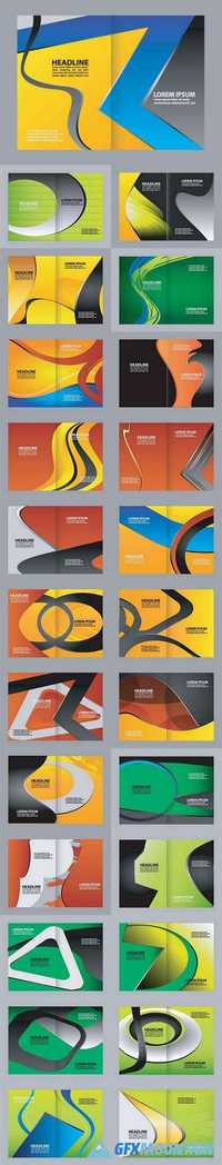 Business bi-fold brochure cover template