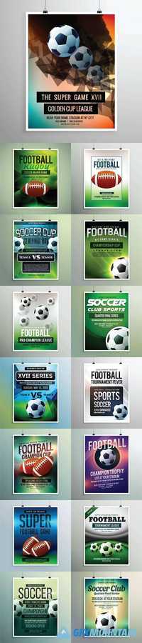 Poster football and soccer