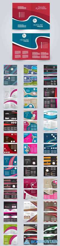 Business bi-fold brochure cover template15