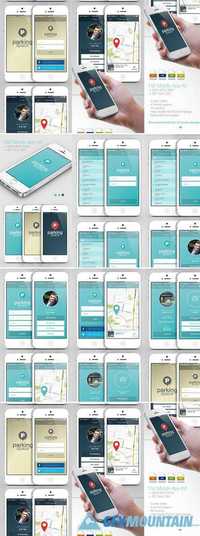  Flat Mobile App Kit | App Idea 747124