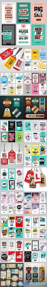 Sale tag banner and poster