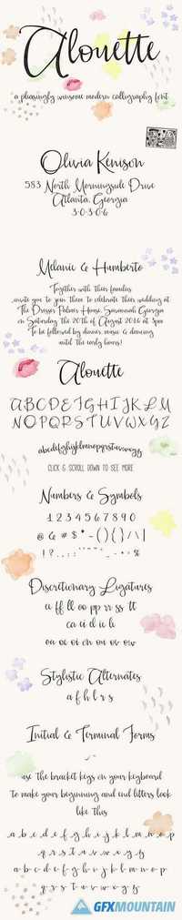 Alouette Modern Calligraphy Font